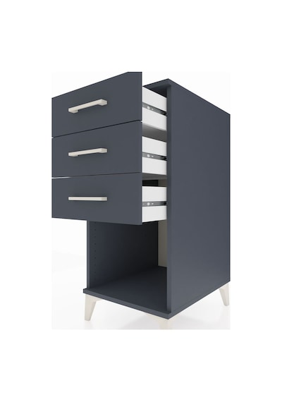 Kronos Komodin 3 Çekmeceli 44x59x96 Antrasit-antrasit Antrasit