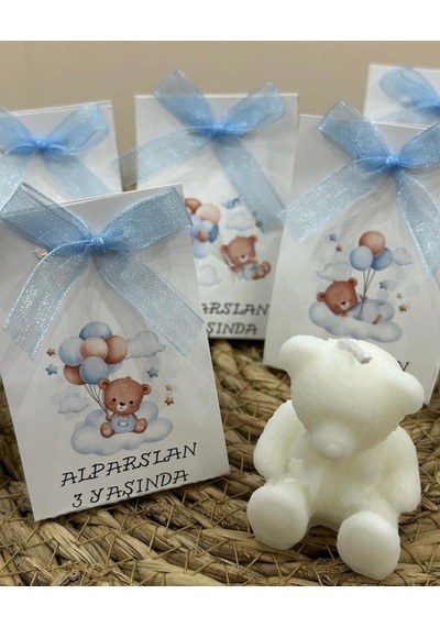 Bernami Mumluk Şamdanpinterest Söz, Kına , Doğum, Doğum Günü, Ayıcık Kutu Süslemeli Mum - 15 Adet Diğer