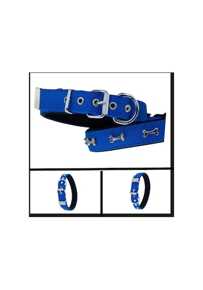 Uyguna-yakala Royal Blue 2.5 42-50 Cm Dokuma Kemikli Boyun Tasması-sma.359