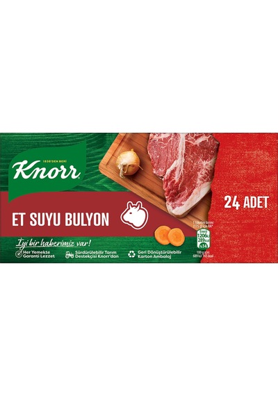 Knorr Bulyon Et Ve Tavuk Suyu 24 Lü 240 Gr 4 Lü Karma Paket