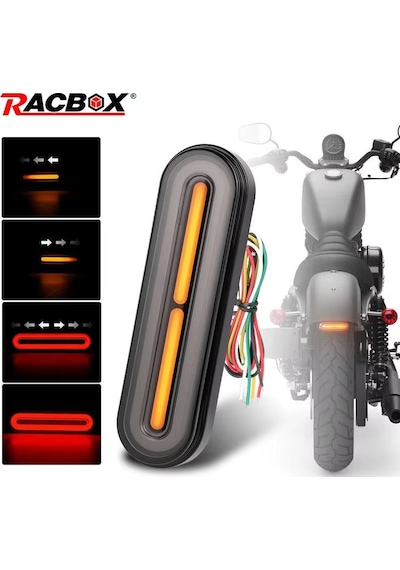 Motosiklet Ultra Güçlü Arka Çoklu 58 Led Sistem Park-fren+sinyal+dörtlü Modlu