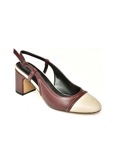 Fox Shoes U820025309 Bordo/ten Kalın Topuklu Kadın Ayakkabı Bordo