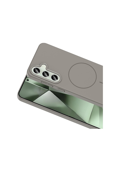 Galaxy Uyumlu S24 Fe Kılıf İnce Magsafe Kamera Yükseltili Yumuşak Silikon Pazarplus Lacivert