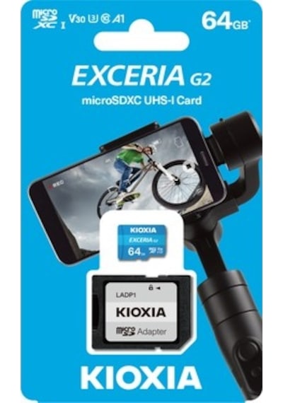 Kioxia Exceria GX 64 GB Microsdxc Hafıza Kartı - Uhs-ı V30 U3 A1 + Sd Adaptör 4K Video Çekim Desteği