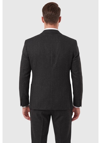 Rizzup Erkek Slim Fit Balıksırtı Kırçıllı Siyah Kışlık Takım Elbise Çift Düğmeli Spor Şık 2703329 Rizzup Erkek Slim Fit Balıksırtı Kırçıllı Siyah Kışlık Takım Elbise Çift Düğmeli Spor Şık 2703329