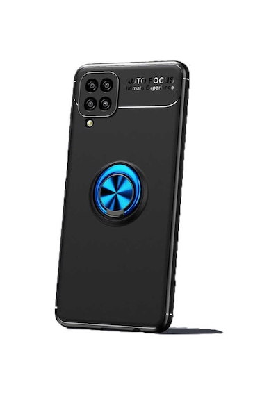 Galaxy M12 Kılıf Standlı Yüzüklü Manyetik Silikon