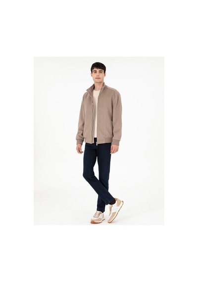 Pierre Cardin Erkek Mont %52 Yün Kapüşonsuz Ve Düz Desen 2039525 Bej