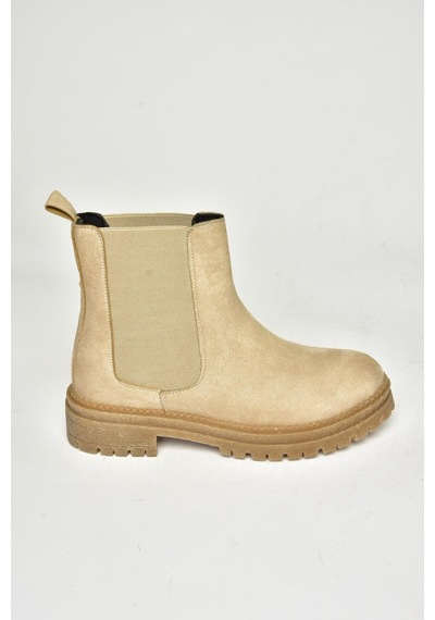Fox Shoes T726923702 Bej Süet Klasik Kadıın Bot Bej