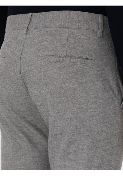 Cacharel Gri Slim Fit Mikro Desenli Pamuk Karışımlı Kanvas Pantolon
