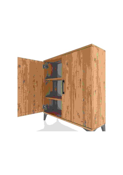 Arges Şifonyer Tek Raflı 2 Çekmeceli 2 Kapaklı 88x30x96 Çam-çam Atlas Çam
