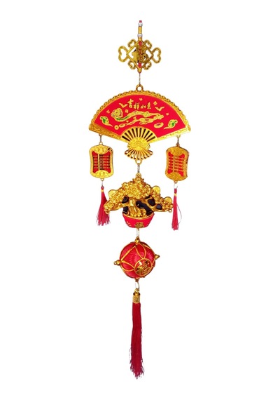 Feng Shui Yelpaze Hayat Ağacı Şans Ve Bereket Askılık 80 Cm