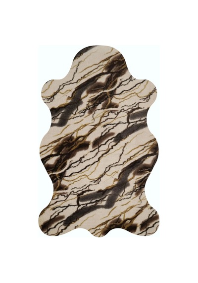 Prizma Halı Marble Peluş Halı Kahve - Pos Kesim