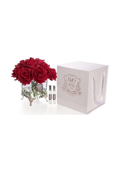 Pirinç Ayaklı Cam Silver 13 Gül Luxury Home Perfume Acı Elma