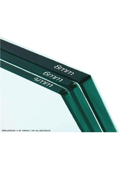 Ultra Premınıum 8 Mm Temper Glass Gold C Zıgon Sehpa