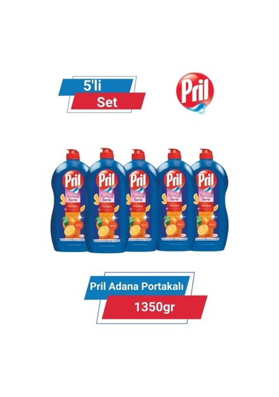 Pril Adana Portakalı Kokulu Sıvı Bulaşık Deterjanı 5 x 1350 G