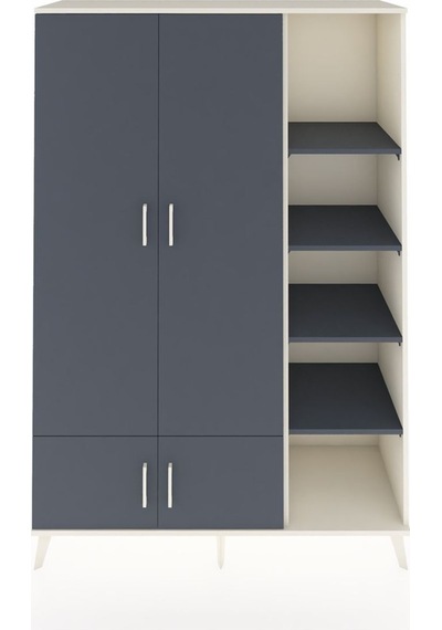 Hyperion Dolap 6 Raflı 4 Kapaklı Tek Askılı 132x44x195 Aytaşı-antrasit/antrasit Antrasıt/antrasıt Hyperion Dolap 6 Raflı 4 Kapaklı Tek Askılı 132x44x195 Aytaşı-antrasit/antrasit Antrasıt/antrasıt