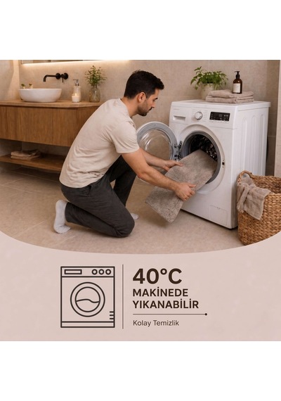 Queen Ultra Soft 2’li Paspas Seti | Bej 50x80 + 80x120 CM Banyo, Mutfak ve Antre Çok Amaçlı Kullanım