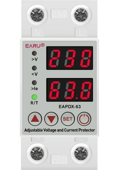 Boatshop1 63a 230v Din Raylı Ayarlanabilir Aşırı Gerilim Düşük Gerilim Ve Aşırı Akım Koruma Rölesi Boatshop1 63a 230v Din Raylı Ayarlanabilir Aşırı Gerilim Düşük Gerilim Ve Aşırı Akım Koruma Rölesi