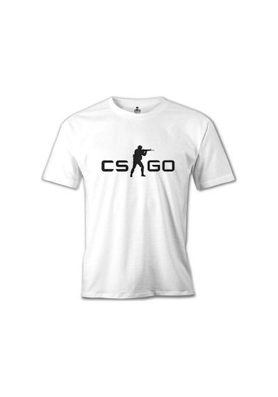 Counter Strike - Cs Logo Beyaz Erkek Tshirt