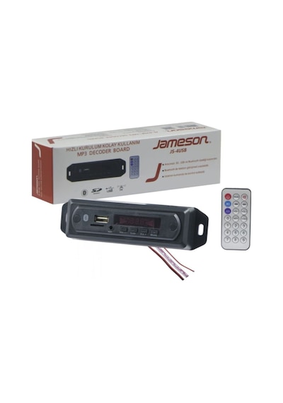 Jameson Js-4Usb Usb/Tf/Fm/Aux Bluetooth 12V Oto Teyp  Çevirici