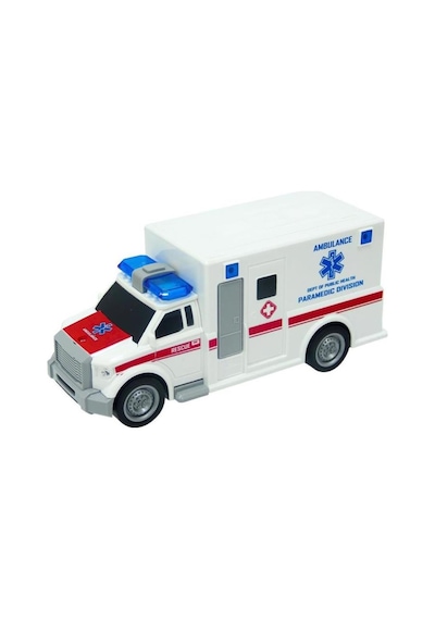 Ctoy Işıklı ve Sesli Sürtmeli Ambulans 1:20 (Karışık Renk)wy670a