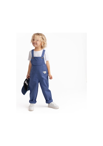 Oliven The Kid Unisex Gabardin Salopet Mavi Mavi