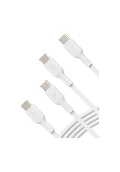 Usb-c - Usb-c Kablosu 1m/3.3ft , İphone 15, İphone 15 Pro, İphone 15 Pro Max, İphone 15 Plus, Galaxy S23, S22, Not, Piksel, İpad Pro, Usb-c Kablosu İçin Usb-c Hızlı Şarj Kablosu - Beyaz 2'li