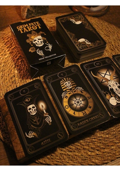 Grim Fate Tarot Destesi 78 Kart - Arındırma Kesesi - Demet Tütsü