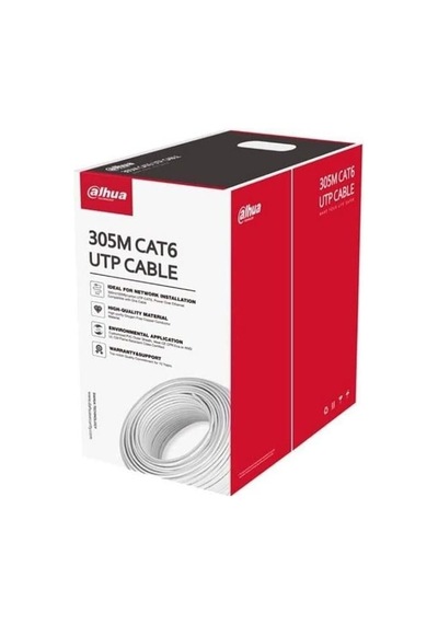 Dahua Cat6 Utp 24awg Beyaz 305m Saf Bakır Kablo Halojen Free Dh-pfm923ı-6un-c