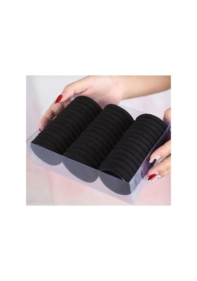 Siyah Lastik Tokalar 50'li Paket Tek Ebat