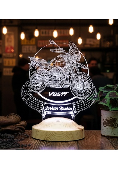 Moto Guzzi V85 Tt 3d Led Lamba Motor Guzzi Tutkunlarına Özel Motosiklet Hediyesi