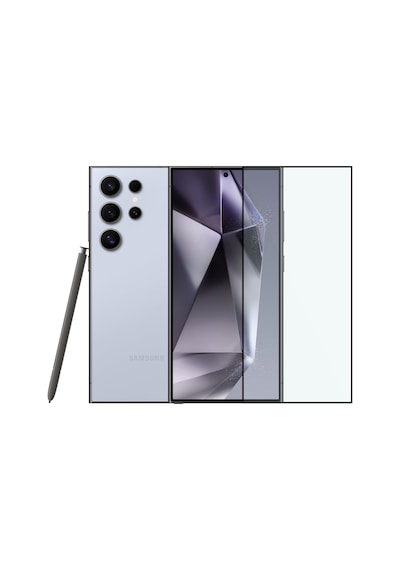 Tam Kaplayan Parmak İzi Bırakmayan Safir Ekran Koruyucu Cam, S24 Ultra İle Uyumlu