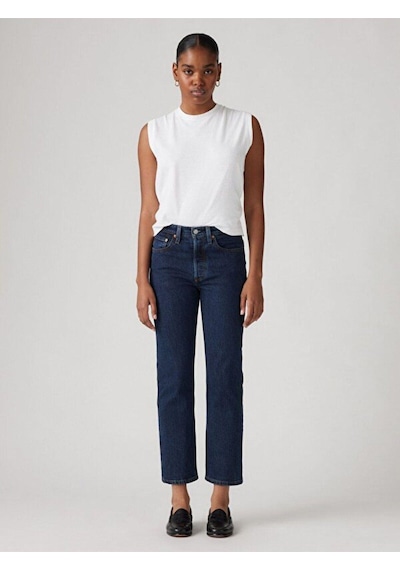 Levi's 501 Crop Kadın Jean Pantolon - Salsa Stonewash-8870 Dark İndigo - Flat Finish