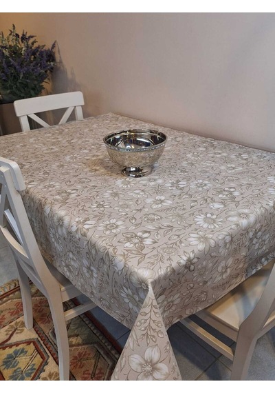 Elyaflı Pvc Masa Örtüsü Modern, Dayanıklı, Silinebilir Ve Şık Görünüm 01fnt1279 Bej