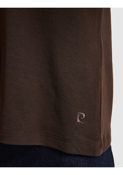 Pierre Cardin Kahverengi Regular Fit Basic Tişört 50331306 Vr029
