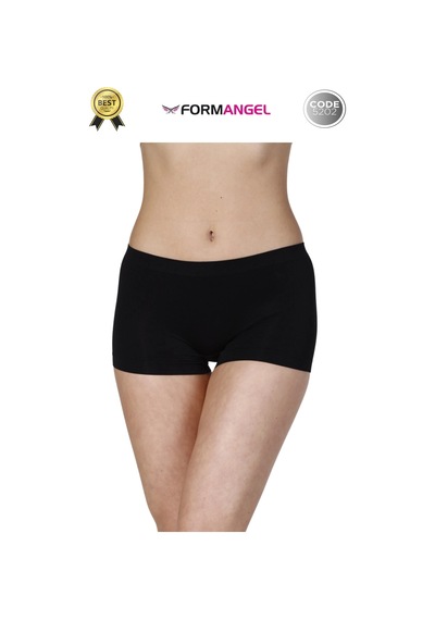 Kadınboxer Toparlayıcı Şekillendirici Seamless Kaymaz Kadın Dikişsiz Boxer İç Çamaşırı - 1 Adet Siyah