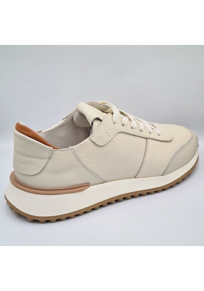 Libero 5144 Kemik Renk Hakiki Deri Erkek Günlük Casual Sneaker Kemik