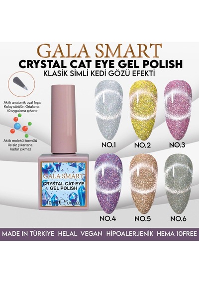 Gala Smart Crystal Cat Eye Kalıcı Oje 10 Mle Cce-4