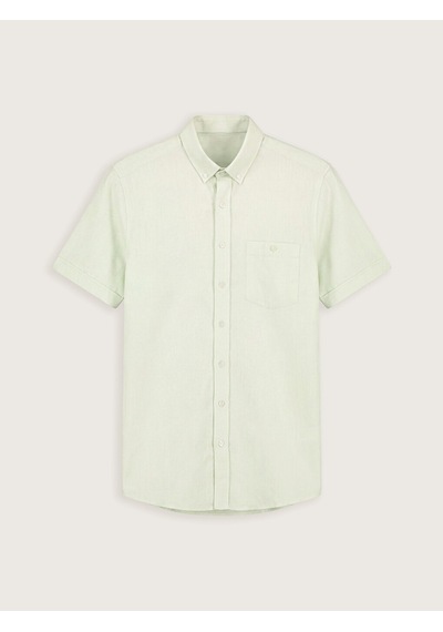 Lcwaıkıkı Classic Yeşil Regular Fit Keten Karışımlı Erkek Gömlek