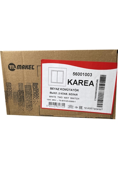 Makel Karea Komitatör Beyaz 12 Adet Kutu