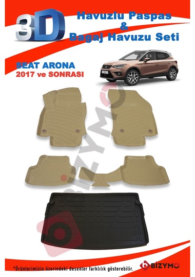 Seat Arona 2017 Ve Sonrası Bej Paspas Ve Bagaj Havuzu Seti Bej