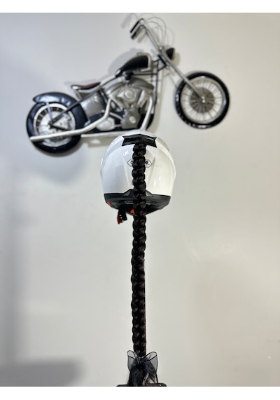 Motor & Motosiklet Koyu Kahve Örgü Saç Kask Dış Aksesuarı Diğer