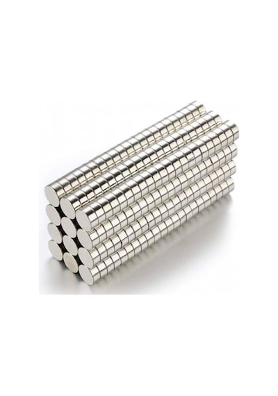 Dünya Magnet 100 Adet 8mm X 3mm Yuvarlak Güçlü Neodyum Mıknatıs Magnet