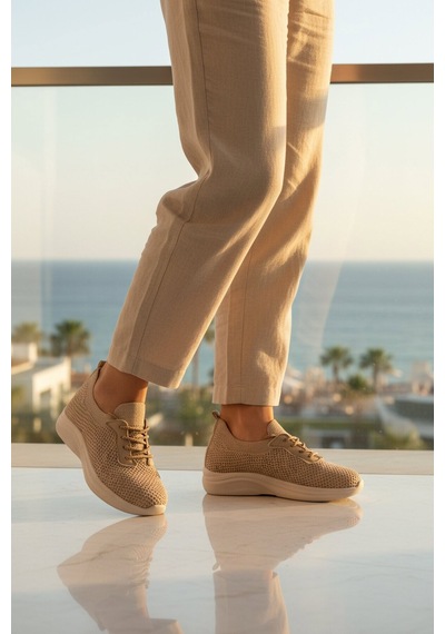 Ayakmod Nude Anorak Hafif Hava Alabilen Kadın Casual Ayakkabı 332171 Z Ten Rengi