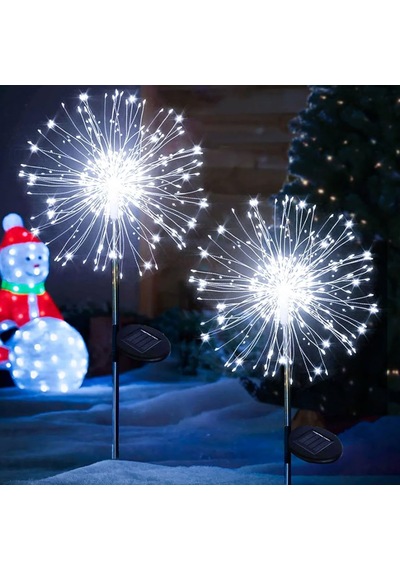 Güneş Enerjili Fişek Işığı 2x150 Led Beyaz