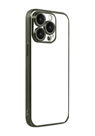 Apple Uyumlu iPhone 15 Pro Max Razer Lensli Silikon - Yeşil Yesil