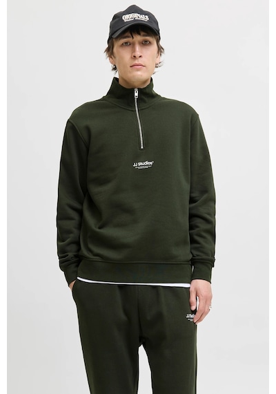 Jack & Jones Erkek Sweat 12278793 Koyu Yeşil Koyu Yeşil