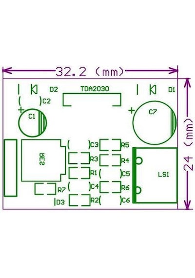 Elektronikport-Tda2030A 18W Anfi Kiti 6‐12V Ses Yükseltici Digital Amplifier Bo
