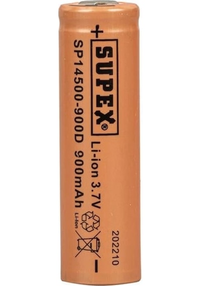 Supex 14500-900d Lityum Ion 3.7volt 900mah Şarj Edilebilir Başlıksız Pil