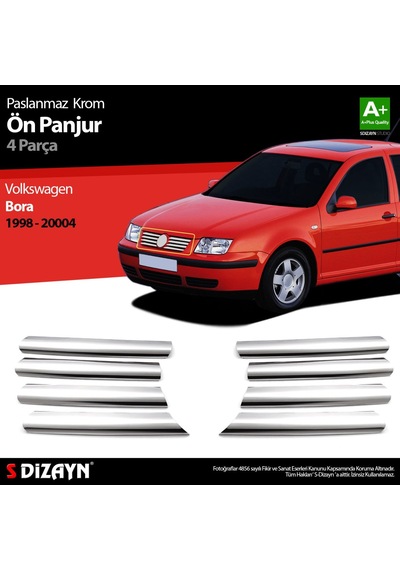 S-Dizayn  Volkswagen Bora Krom Ön Panjur 8 Prç 1998-2004